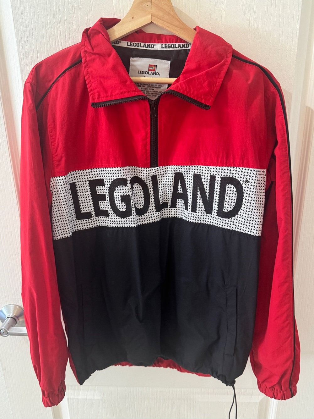 Lego Red and Black Zip Jacket with Legoland Branding